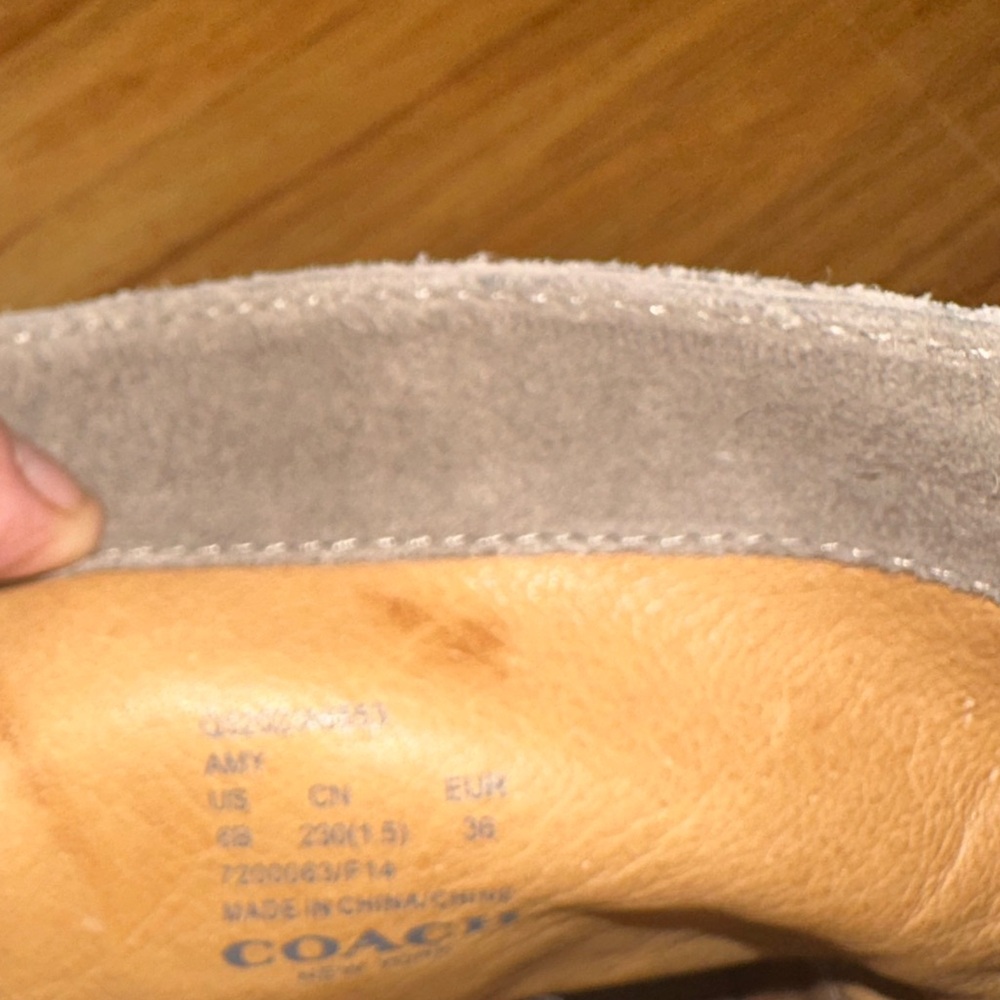 Coach Amy Boots Womens 6B Ash Tan Brown Strap Adjustable Straps Mid Calf Pull On - Picture 9 of 9